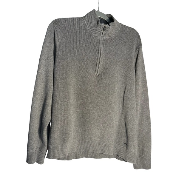 Michael Michael Kors Quarter Zip Gray Sweater XL - Picture 1 of 9